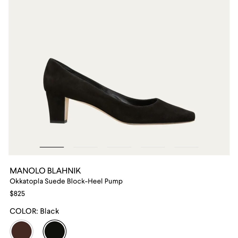 NEW Manolo Blahnik Okkatopla Black Suede Heels – Size 35 ✨